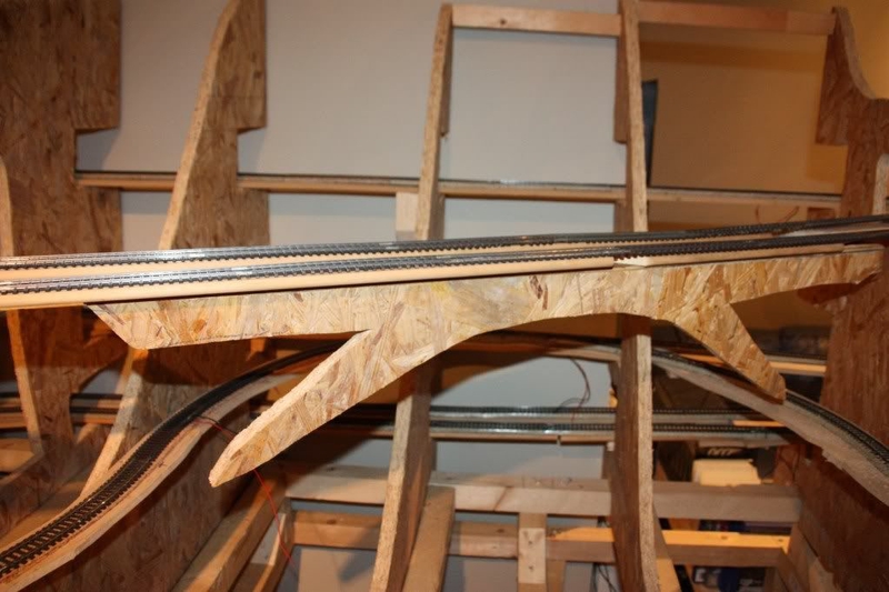 Thomas alpenbaan derde rail laag gelegd